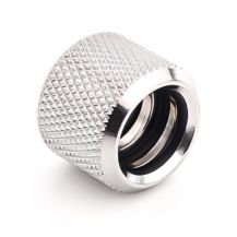 Bitspower Multi-Link Coupler Fitting for 12mm OD Rigid Tubing, Silver Shining