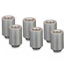 Thermal Grizzly DeltaMate MF28 Extender Fitting, Matt Nickel, 6-pack
