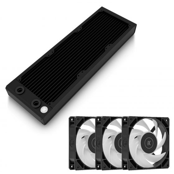 EKWB EK-Quantum Surface P360M Radiator and EK-Loop Fan FPT 120 D-RGB Black Fan Bundle