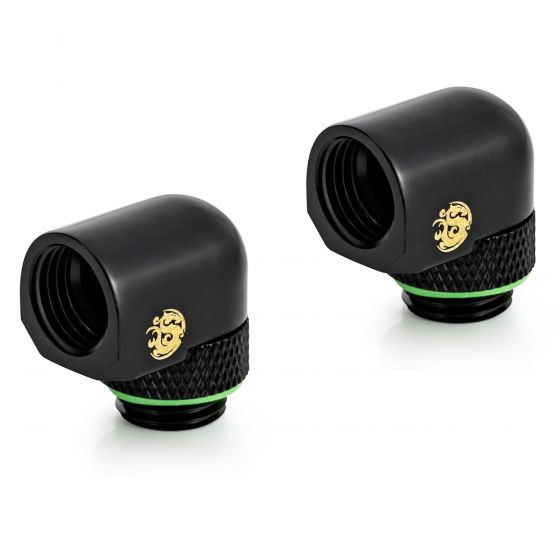 Bitspower G1/4" Rotary 90 Degree Extender Fitting, 2-pack