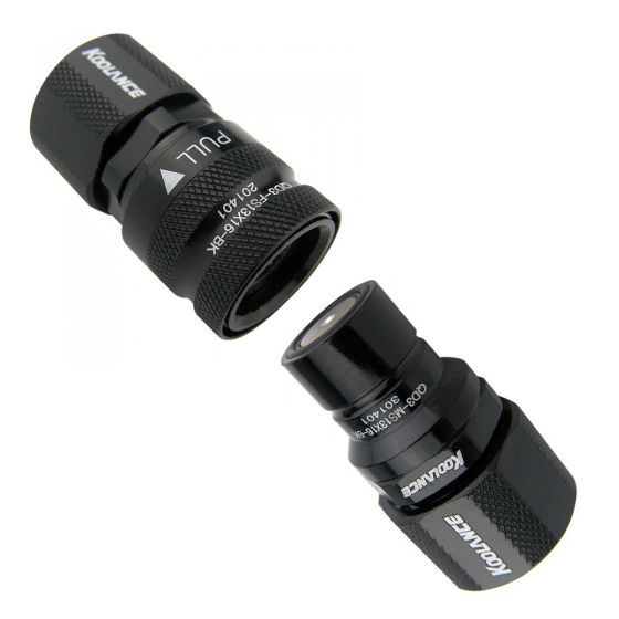 Koolance QD3 Male and Female Quick Disconnect Set No-Spill Coupling, Compression for 13mm x 16mm