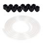 Alphacool Clear AlphaTube HF Flexible Tubing (3 meter) and Eiszapfen G1/4" to 10mm ID, 16mm OD Compression Fittings Bundle