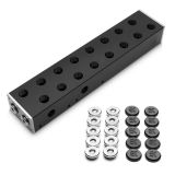 EKWB EK-Pro Manifold 2 CPU 6 GPU and Quantum Torque Plug w/Cover (10-pack) Bundle