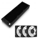 EKWB EK-Quantum Surface P360M Radiator and EK-Loop Fan FPT 120 D-RGB Black Fan Bundle