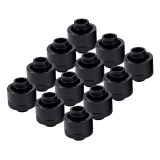 Alphacool Eiszapfen G1/4" to 13mm ID, 19mm OD Compression Fitting for Soft Tubing, 12-pack