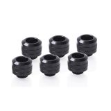 Alphacool Eiszapfen PRO HardTube G1/4" Fitting, 13mm OD, Deep Black, 6-pack