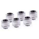 Alphacool Eiszapfen HardTube G1/4" Fitting, 14mm OD, Chrome, 6-pack