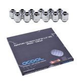Alphacool Clear Alphatube HF Tubing (3 meter) and Eiszapfen G1/4" to 10mm ID, 13mm OD Compression Fittings Bundle