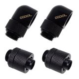 Alphacool Eiszapfen G1/4" to 10mm ID, 13mm OD Compression Fitting and 90 Degree Rotary Fitting Set