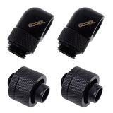 Alphacool Eiszapfen G1/4" to 13mm ID, 19mm OD Compression Fitting and 90 Degree Rotary Fitting Set