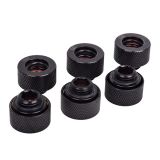 Alphacool HT 13mm G1/4 HardTube Compression Fitting, Deep Black, 6-pack