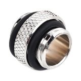 Bitspower G1/4" 5mm Male to Male Fitting, Silver Shining