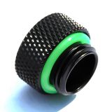 Bitspower G1/4" Male to Female Extender Fitting, 7.5mm, Matte Black