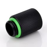 Bitspower G1/4" Male to Female Extender Fitting, 20mm, Matte Black