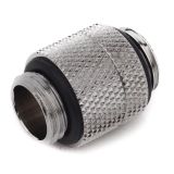 Bitspower G1/4" Male to Male Extender Fitting (14mm), Rotary, Silver Shining