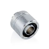 Bitspower G1/4" to 3/8" ID, OD 5/8" OD Compression Fitting for Soft Tubing, CC3 Ultimate, Silver Shining