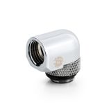 Bitspower G1/4" Rotary 90 Degree Extender Fitting, Silver Shining