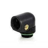 Bitspower G1/4" Rotary 90 Degree Extender Fitting, Matte Black