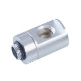 Bitspower Artemis T-Block Rotary Fitting, Sandblast Silver