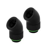 Corsair Hydro X Series 45 Degree Rotary Adapter, Black, 2-pack