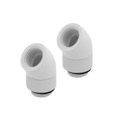 Corsair Hydro X Series 45 Degree Rotary Adapter, White, 2-pack