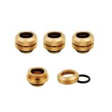 Corsair Hydro X Series XF Hardline Fitting, 12mm OD, Gold, 4-pack