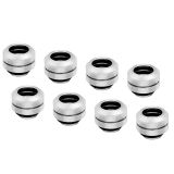 Corsair Hydro X Series XF Hardline Fitting, 12mm OD, 8-pack