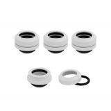 Corsair Hydro X Series XF Hardline Fitting, 14mm OD, White, 4-pack