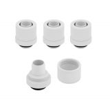 Corsair Hydro X Series XF Compression 10/13mm (3/8" / 1/2") ID/OD Fittings, White, 4-pack