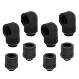 Corsair Hydro X Series XF Compression 10/13mm (3/8" / 1/2") ID/OD Fittings and 90 Degree Rotary Adapter Set