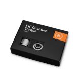 EKWB EK-Quantum Torque STC-10/13 Compression Fitting for Soft Tubing, 10/13mm (3/8" ID, 1/2" OD), Satin Titanium, 6-pack