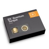 EKWB EK-Quantum Torque STC-12/16 Compression Fitting for Soft Tubing, 12/16mm (7/16" ID, 5/8" OD), Gold, 6-pack