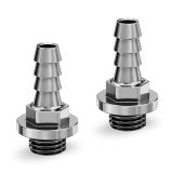 EKWB EK-Pro G1/8" Barb Fitting, 6mm, Nickel, 2-pack
