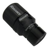 Koolance QD3 Male Quick Disconnect No-Spill Coupling, Compression for 10mm x 13mm (3/8in x 1/2in), Black