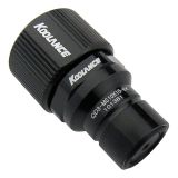 Koolance QD3 Male Quick Disconnect No-Spill Coupling, Compression for 10mm x 16mm (3/8in x 5/8in), Black