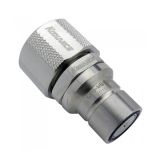 Koolance QD3 Male Quick Disconnect No-Spill Coupling, Compression for 13mm x 16mm (1/2in x 5/8in), Silver