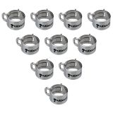 Koolance Hose Clamp for OD 10mm (3/8"), Nickel, 10-pack