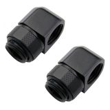 Koolance Swiveling 90 Degree Elbow Fitting, Black, 2-pack