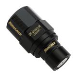 Koolance QD3 Male Quick Disconnect No-Spill Coupling, Compression for 10mm x 13mm (3/8in x 1/2in), Black