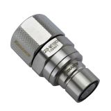 Koolance QD3 Male Quick Disconnect No-Spill Coupling, Compression for 10mm x 16mm (3/8in x 5/8in), Silver