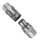 Koolance QD3 Male and Female Quick Disconnect Set No-Spill Coupling, Compression for 10mm x 13mm, Silver