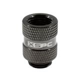 XSPC G1/4" 20mm Male to Female Fitting, Black Chrome