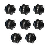 XSPC G1/4" Compression Fitting for 3/8" ID - 1/2" OD Flexible Tubing V2, Matte Black, 8-pack