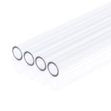 Alphacool Eisrohr PETG HardTube Rigid Tubing, 11mm ID / 14mm OD, 80cm, Clear, 4-pack
