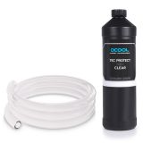 Alphacool AlphaTube HF 13mm ID, 19mm OD Flexible Tubing (3 meter) and Tec Protect 2 Clear Coolant (1000mL) Bundle, Ultra Clear