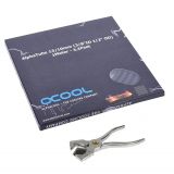 Alphacool Alphatube HF Tubing (10mm ID, 13mm OD) and Aluminum Flexible Tubing Cutter Bundle, 1 meter