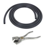 Alphacool EPDM Flexible Tubing (10mm ID, 16mm OD) and Aluminum Flexible Tubing Cutter Bundle, 1 Meter, Black