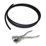 Alphacool EPDM Tube (5mm ID, 8mm OD) and Aluminum Flexible Tubing Cutter Bundle, 3.3 Meters, Black