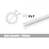 Bitspower None Chamfer PETG Link Tube, 14mm OD, 500mm, Clear