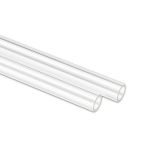 Bitspower None Chamfer Crystal Link Tube, 14mm OD, 1000mm, Clear, 2-pack